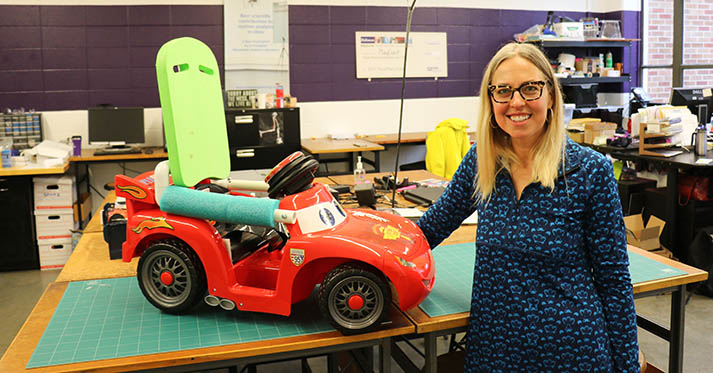 Heather Feldner with Car