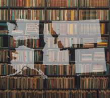 library with silhouettes of the states of Washington, Alaska, Idaho, Montana and Wyoming overlaid